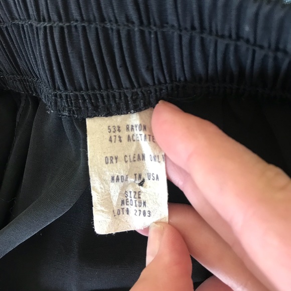 🖤VTG 60’s Black High Waisted Skirt - Picture 6 of 8